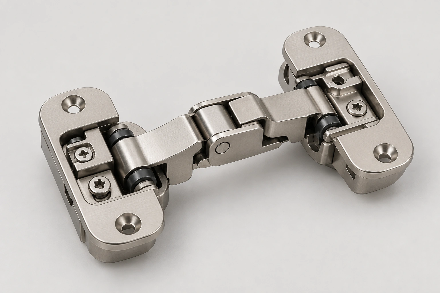3D adjustable concealed hinge — product hero view
