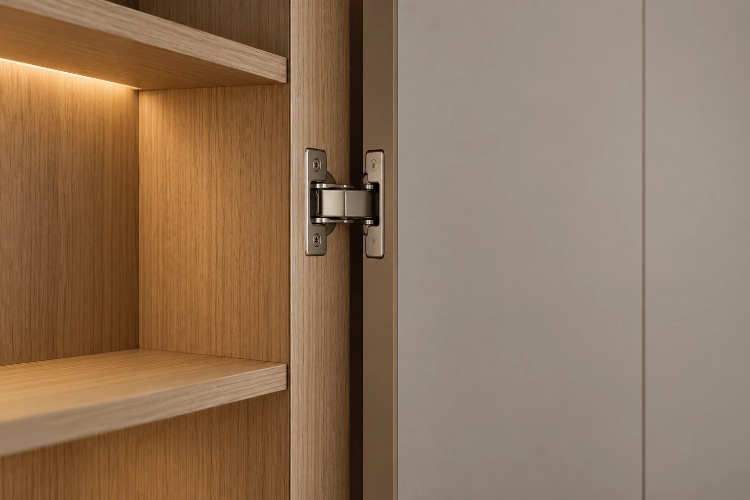 3D adjustable concealed hinge — project application view