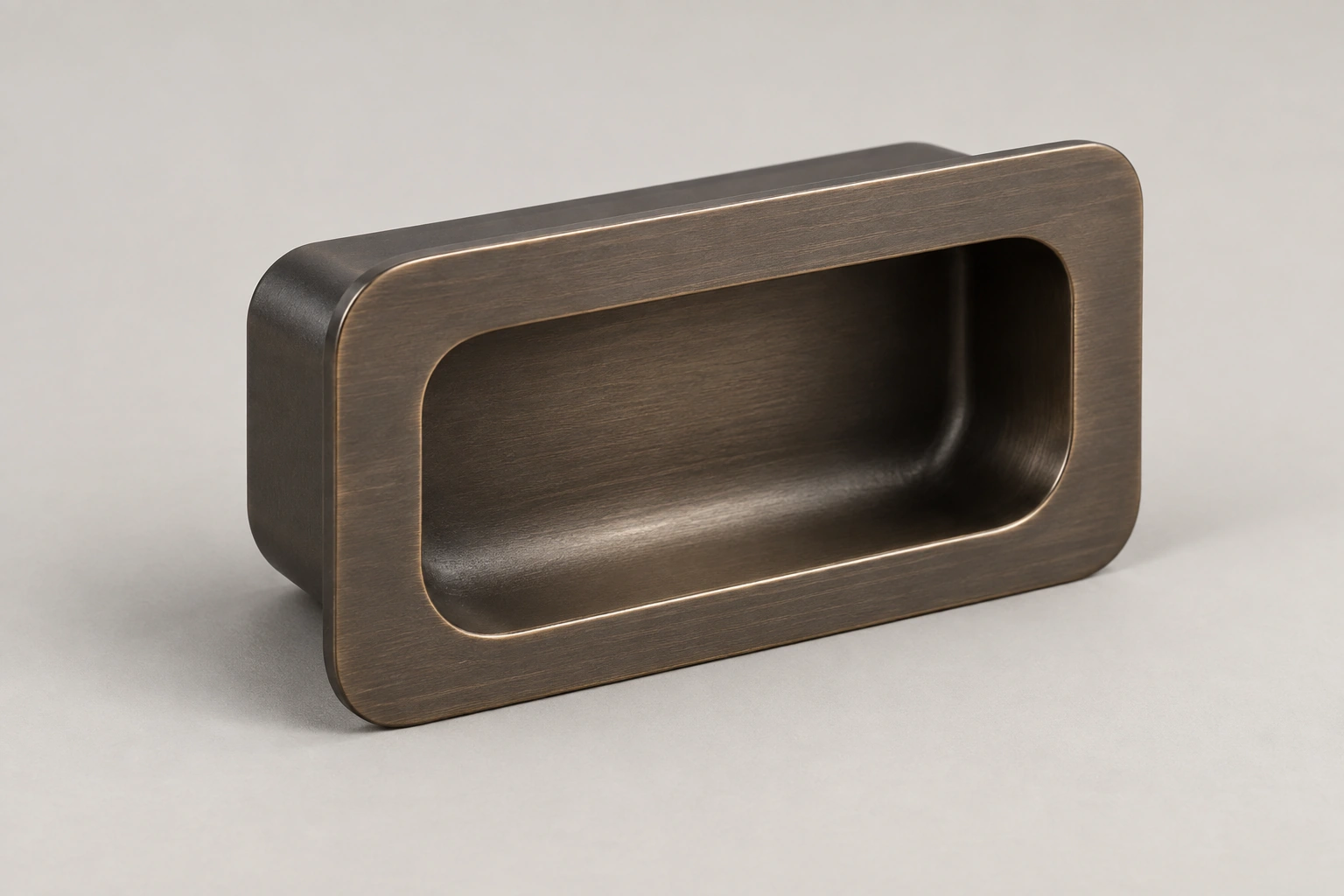 Front-face recessed cabinet pull — product hero view