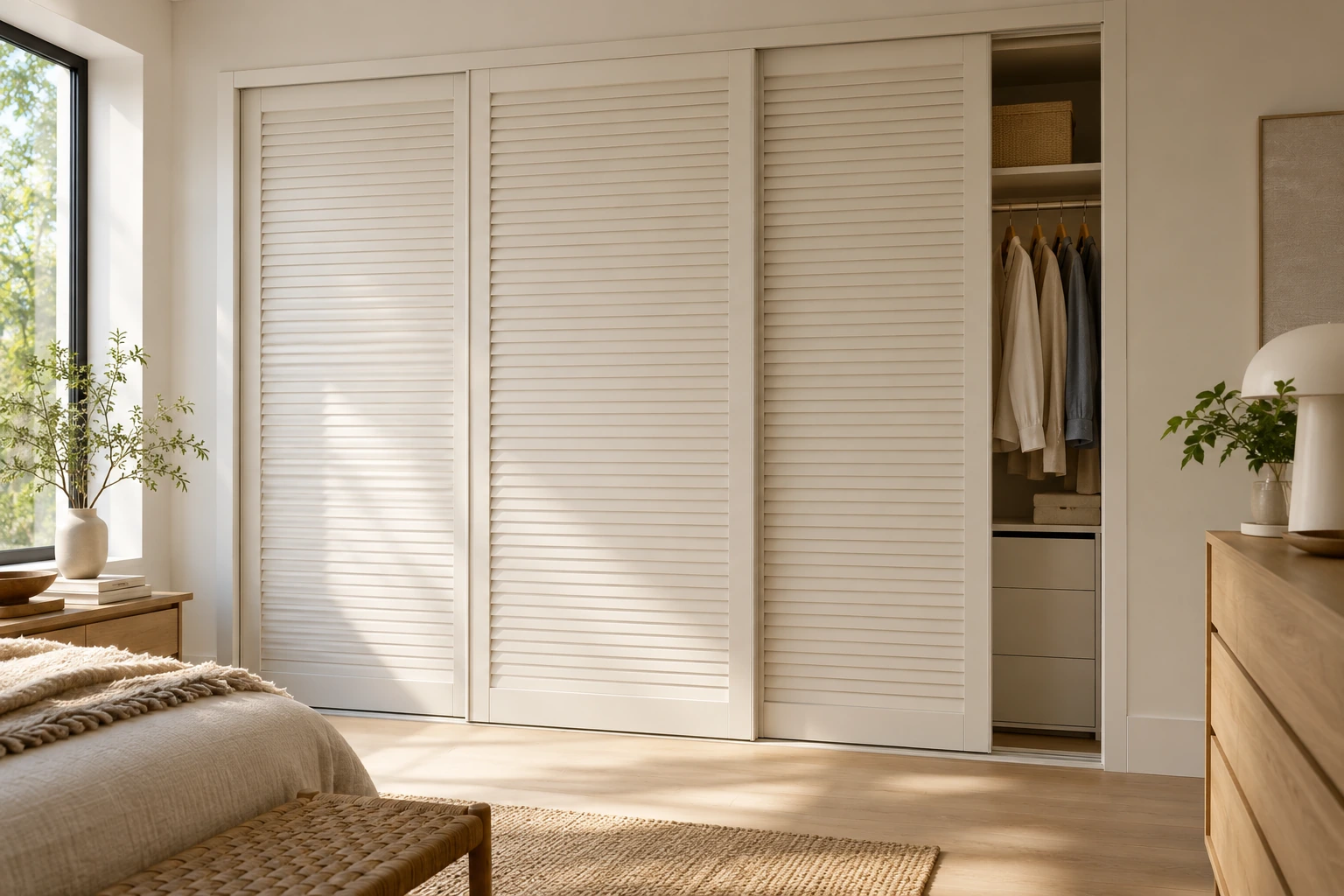 Isian louvers pintu gelangsar MDF FA · Aplikasi premium
