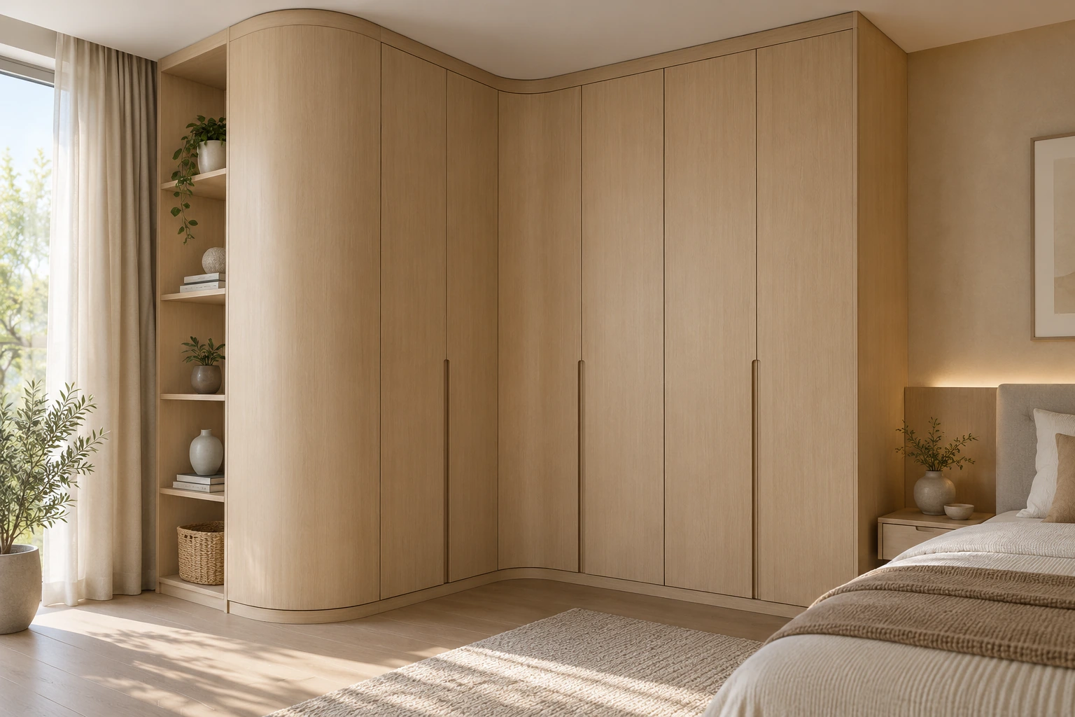 Pintu kabinet MDF melengkung R247 · Aplikasi premium