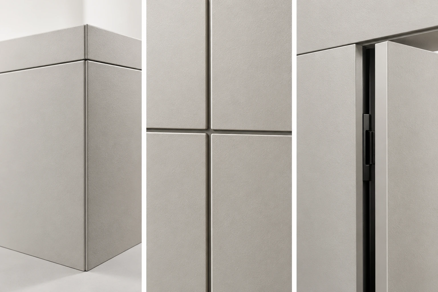 18 mm powder-coated tongue-and-groove wall-panel system · Process concept
