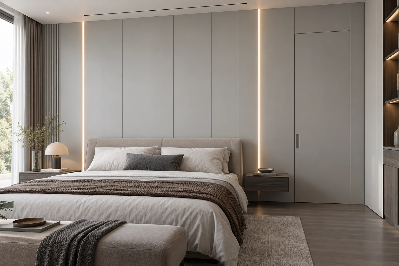18 mm powder-coated tongue-and-groove wall-panel system · Premium application