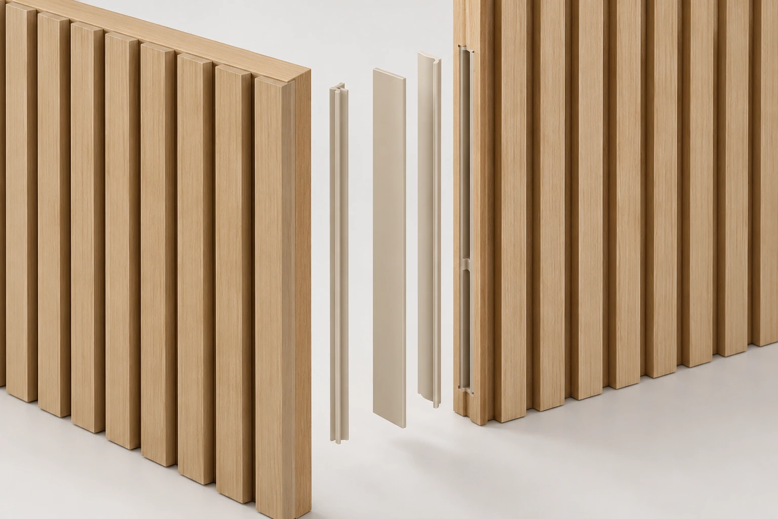 Sistem pintu tersembunyi jeriji PVC dan panel dinding sepadan · Lapisan binaan