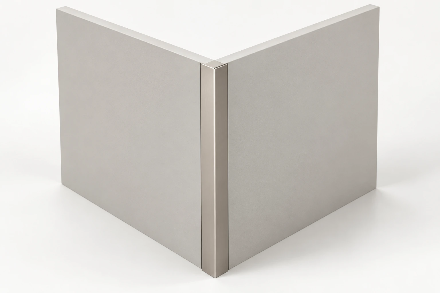 18 mm close-jointed wall panel with metal external-corner system · Construction layers