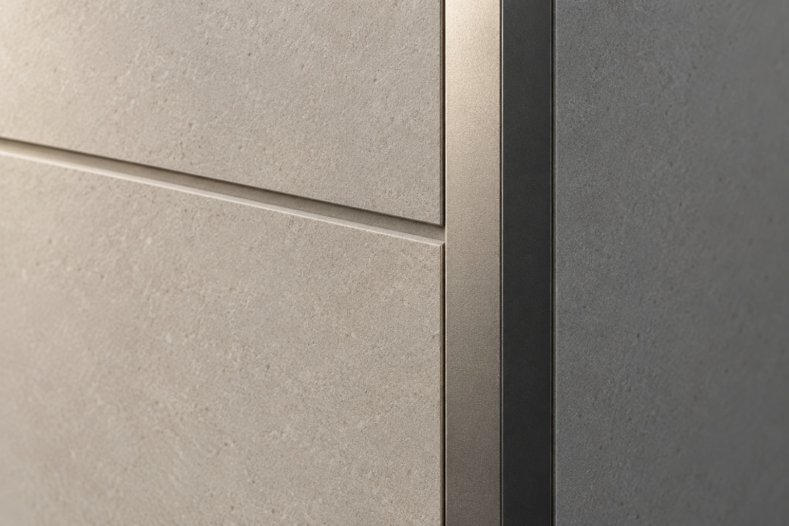 18 mm close-jointed wall panel with metal external-corner system · Process concept