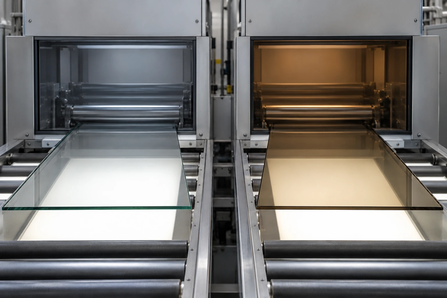 Grey and tea-tinted cabinet glass · Process concept