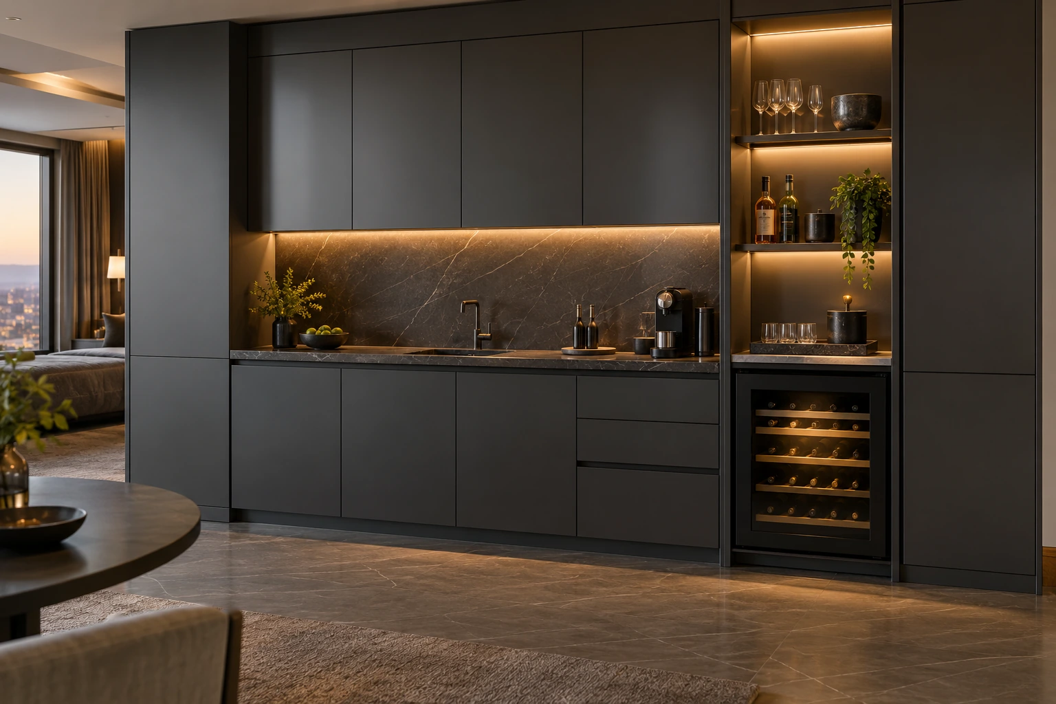 Pintu kabinet komposit permukaan UV · Aplikasi premium