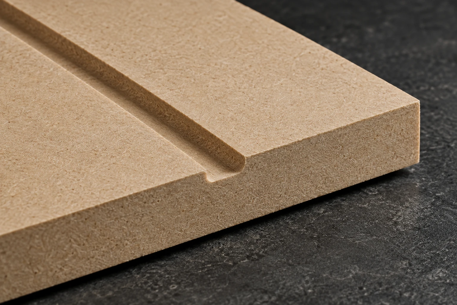 Papan gentian ketumpatan sederhana gred ENF · Routed Profile Section