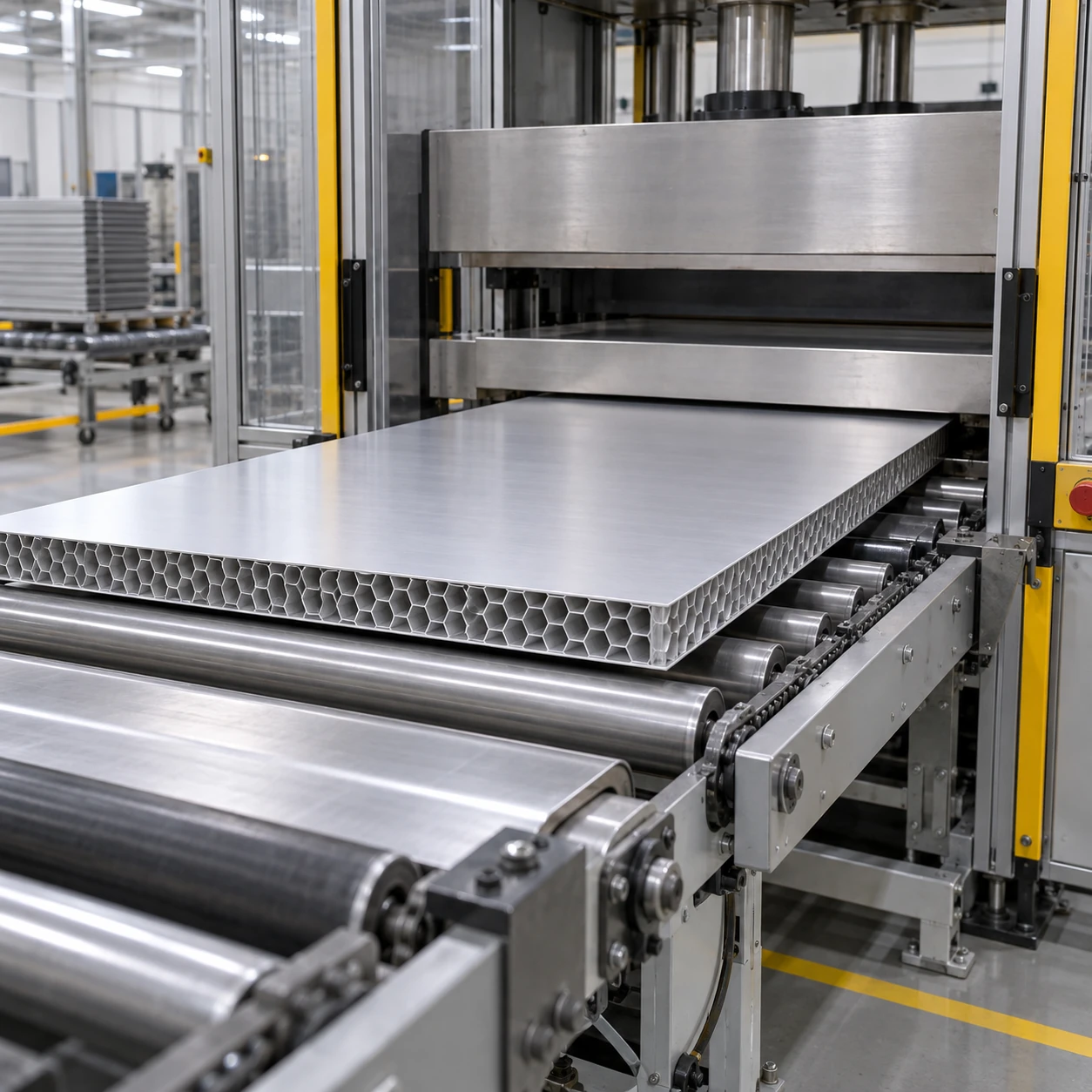 Teras sarang lebah aluminium · Tekan ikatan
