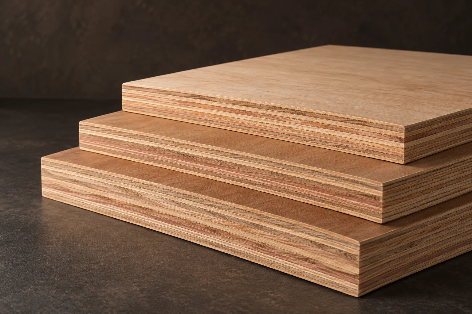 Teras plywood venir eukaliptus · stacked warm hardwood plywood edges